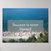 Succeswijsheid gezegde foto poster (Voorkant)