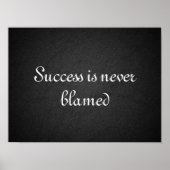 Succeswijsheid gezegde houtskoolBreed poster (Voorkant)