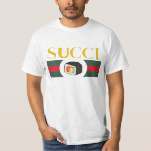 Succi Sushi liefhebbers Grappig gnocchi logo nieuw T-shirt