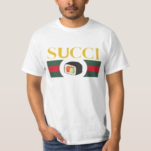 Succi Sushi liefhebbers Grappige gnocchi logo nieu T-shirt (Voorkant)