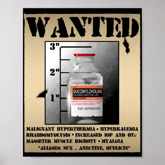 Succinylcholine meest gezocht poster (Voorkant)