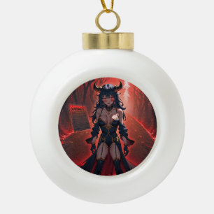 Succubus Contact bij Crossroads: Anime Lilin Demon Keramische Bal Ornament