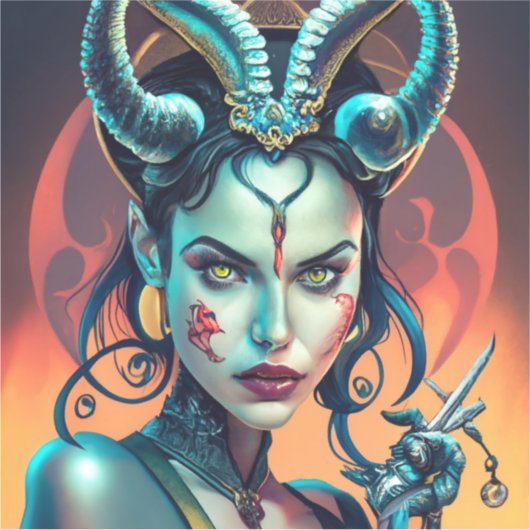 Succubus Evil Sticker (Voorkant)