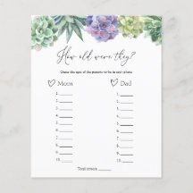 Succulair hoe oud ze waren...