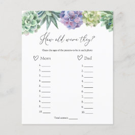 Succulair hoe oud ze waren...