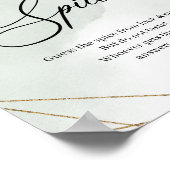 Succulatuur floral gold Name dat Spice game sign Poster (Hoek)