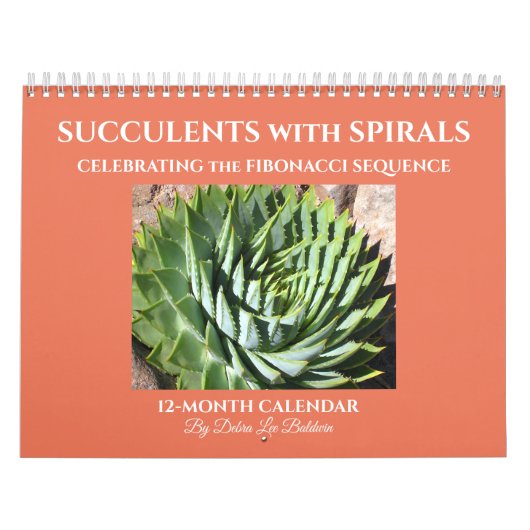 Succulatuur met Fibonacci-spiralen Kalender (Hoes)
