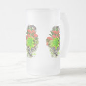 Succulatuur op tuinbouwkevers matglas bierpul (Voorkant rechts)