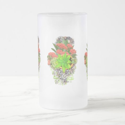 Succulatuur op tuinbouwkevers matglas bierpul (Center)