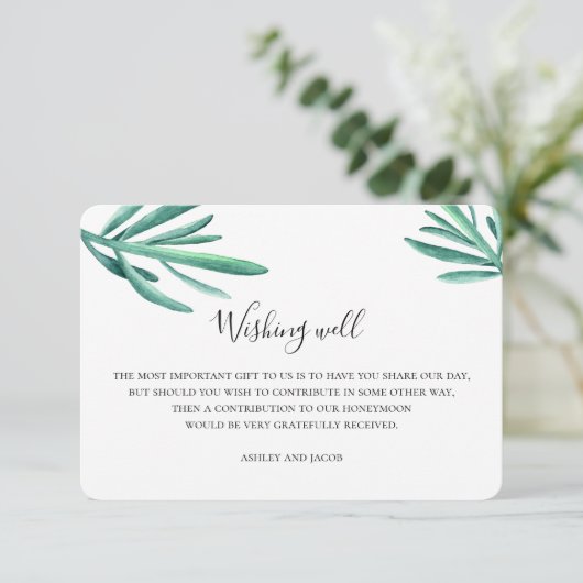 Succulen die het goed wenst. Zomer bruiloft. Kaart (Staand voorkant)