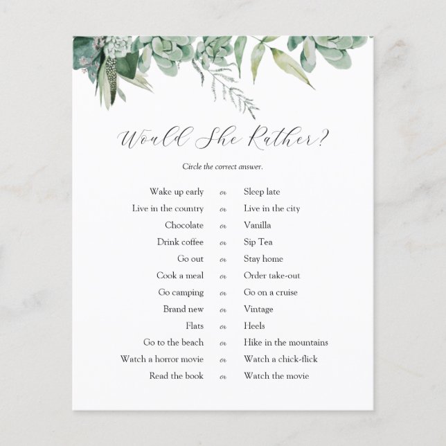 Succulen en Eucalyptus zouden ze een beetje spelen (Voorkant)