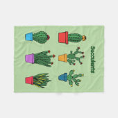 Succulent #1 fleece deken (Voorkant (Horizontaal))