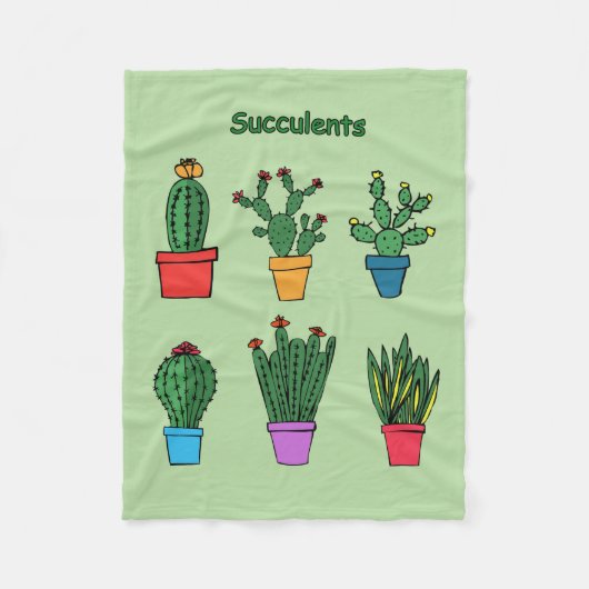 Succulent #1 fleece deken (Voorkant)