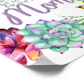 Succulent Adres en Envelopteken | BABY SHOWER Poster (Hoek)