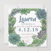 Succulent Adult Birthday, elke dag dat de 30-kaart Kaart (Voorkant)