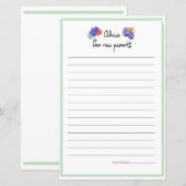 Succulent advies voor ouders Baby shower (Voorkant / Achterkant)