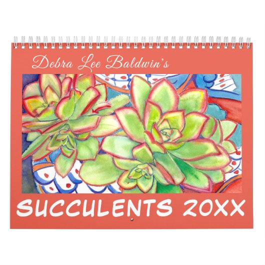 Succulent Agenda 20XX van Debra Lee Baldwin Kalender (Hoes)