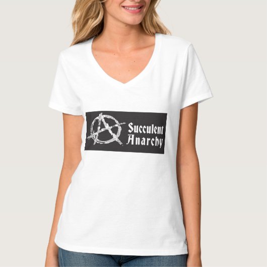 Succulent Anarchy Women's V-nek T-shirt (Voorkant)