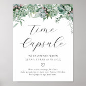 Succulent and Eucalyptus Greenery Time Capsule Poster (Voorkant)