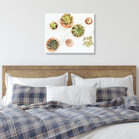 Succulent Artwork Canvas Afdruk (Insitu (Slaapkamer))