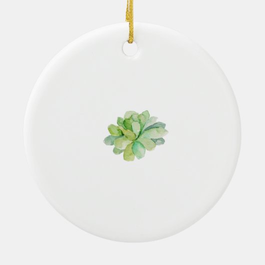 Succulent Baby Eerste kerstversiering Keramisch Ornament (Achterkant)