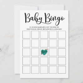Succulent Baby shower Bingo Kaart