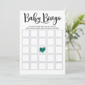 Succulent Baby shower Bingo Kaart (Staand voorkant)
