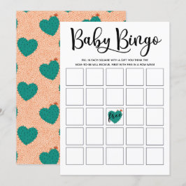 Succulent Baby shower Bingo Kaart