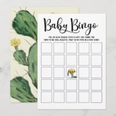 Succulent Baby shower Bingo Kaart (Voorkant / Achterkant)