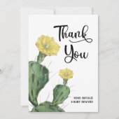 Succulent Baby shower dank u Bedankkaart (Voorkant)