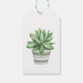 Succulent Baby shower Gift Label - "Watch Me Grow" Cadeaulabel (Achterkant)