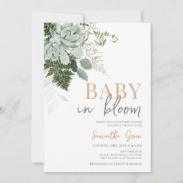Succulent Baby shower Kaart