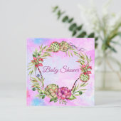 Succulent Baby shower Kaart (Staand voorkant)