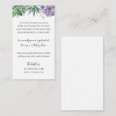 Succulent baby shower over lange afstand invoegen informatiekaartje (Voorkant / Achterkant)