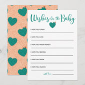 Succulent Baby shower wensen voor Baby Kaart (Voorkant / Achterkant)