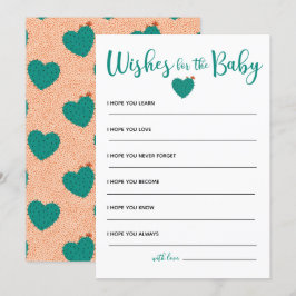 Succulent Baby shower wensen voor Baby Kaart