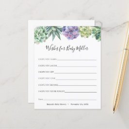 Succulent Baby shower wenst Baby