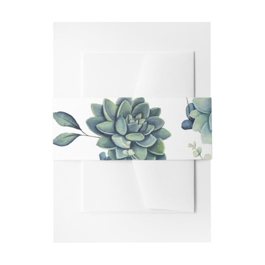 Succulent Band Uitnodigingen Wikkel (Voorkant Voorbeeld)