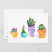 Succulent beeldscherm briefkaart (Voorkant / Achterkant)