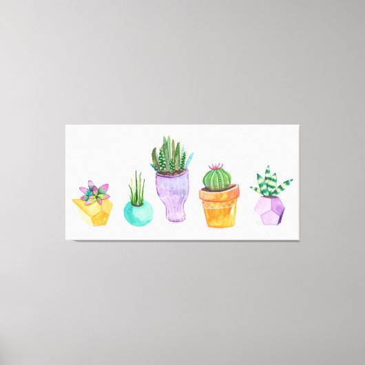 Succulent beeldscherm canvas afdruk (Voorkant)