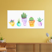 Succulent beeldscherm canvas afdruk (Insitu (Woonkamer))