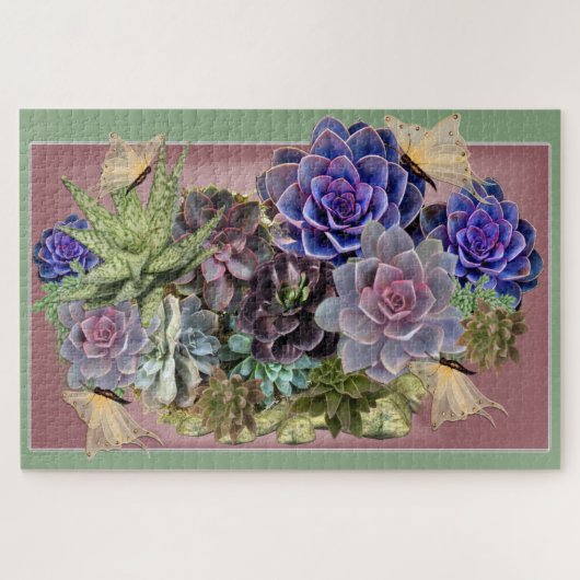 Succulent beeldscherm legpuzzel (Horizontaal)