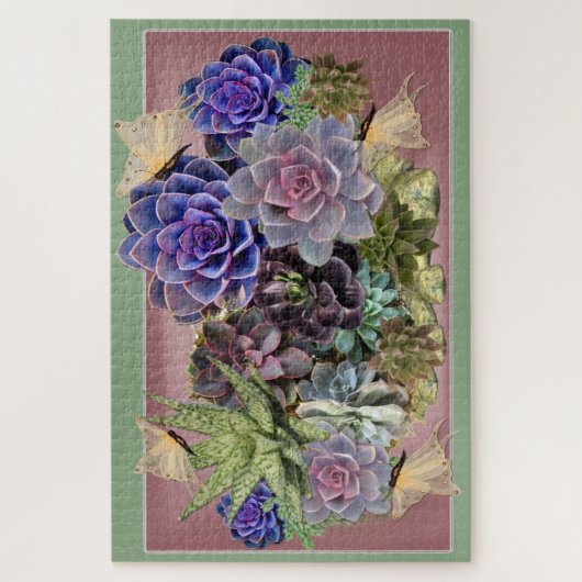 Succulent beeldscherm legpuzzel (Verticaal)