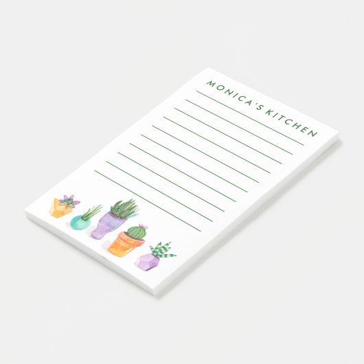 Succulent beeldscherm post-it® notes (Schuin)