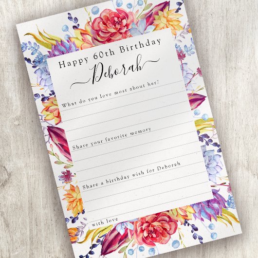 Succulent Birthday Deel een Kaart van het Geheugen