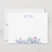 Succulent Bloemen Gepersonaliseerde briefkaart (Voorkant)