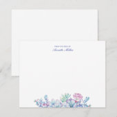 Succulent Bloemen Gepersonaliseerde briefkaart (Voorkant / Achterkant)