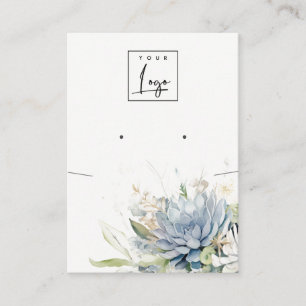 Succulent Bloemen Ketting Oorbel Logo Display Visitekaartje
