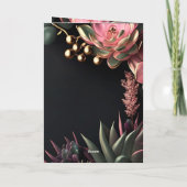 Succulent Bloemen Verjaardagsverrassingsfeestje Bl (Achterkant)