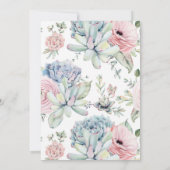  Succulent Bloemen Verrassing Verjaardagsfeest Kaart (Achterkant)